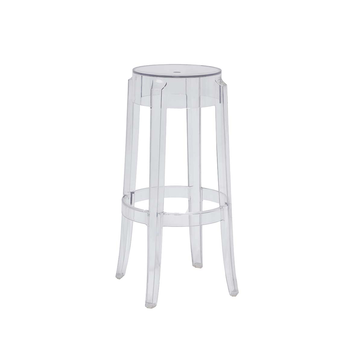 Charles stool Transparent Ghost